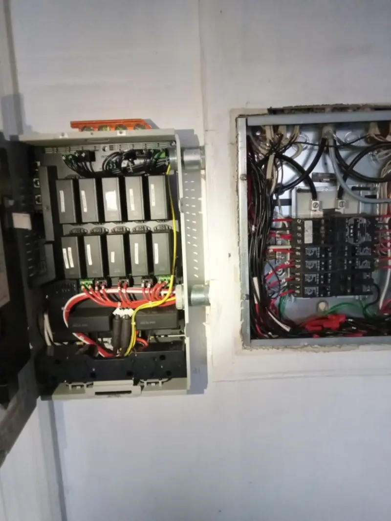 Electrical panel upgrade completed for Security Camera Wiring in Concord